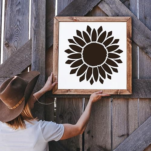 Sunflower Stencil - Sunflower Nature Stencil for Painting, Small thumbnail 7