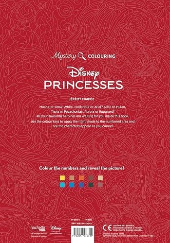 Mystery Colouring - Princesses: Reveal iconic Disney characters with colour by number thumbnail 2