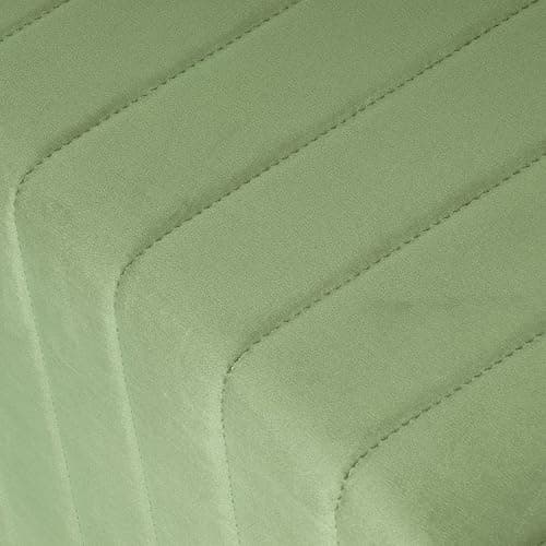 Spatial Order Modern Channel Tufted Velvet Ottoman Home Décor|Ottoman for Living Room & Bedroom - Green thumbnail 6