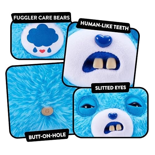 Fuggler Care Bears 9-Inch Plush Toy (Grumpy Bear) by ZURU – Funny Ugly Monster Stuffed Animal with Human-Like Teeth, Collectible Plush for Kids, Tweens, Teens, Adults & Crossover Fans thumbnail 8