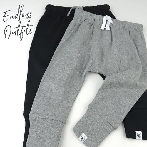Multipack Honest Pants Joggers Pull on 100% Organic Cotton for Infant Baby and Toddler, Boys, Girls, Unisex thumbnail 4