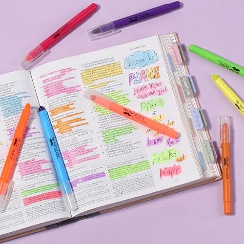 Mr. Pen No Bleed Gel Highlighter, Bible Highlighters, Assorted Colors, Pack of 8 thumbnail 8