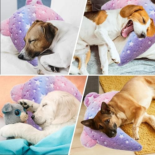 Maiiu Pet Calming Pillow for Dogs, Soft U-Shaped Pillow Glow in the Dark | Joint Relief, Sleep Comfortably,Suit for Small, Medium, Large Dogs, Fluffy Pet Neck Pillow (M-Pink) thumbnail 7