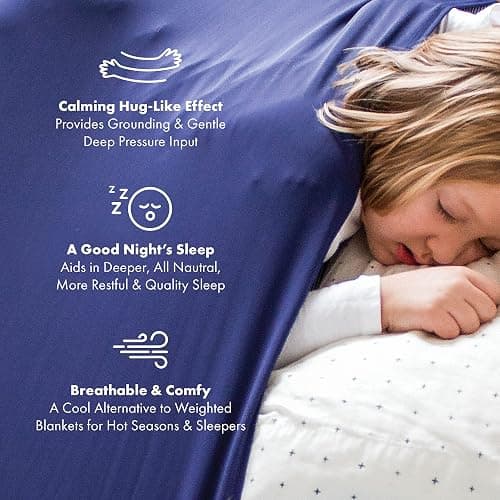 Harkla Compression Sheet for Kids - Full Compression Sheets for All Night Comfort - Breathable and Stretchy, Great for a Calming Sleep Experience - Sensory Bedsheets for Kids - Makes Great Gifts thumbnail 3