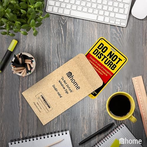 At-Home Do Not Disturb Sign Funny Privacy for the Office Cubicle Desk or Personal Room Door Sign thumbnail 2