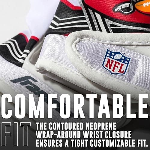 Franklin Sports Youth NFL Football Receiver Gloves - Kids Football Gloves Pair - NFL Team Logos and Silicone Palm thumbnail 6
