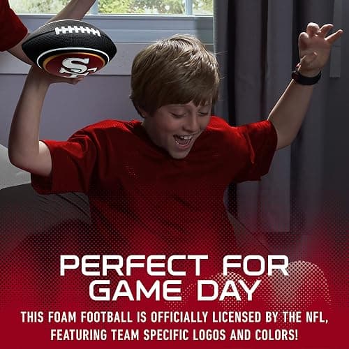 Franklin Sports Youth NFL Football + Air Pump Set - Soft Foam 8.5" Youth Mini Footballs with 8 Teams Choice + Air Pump thumbnail 5