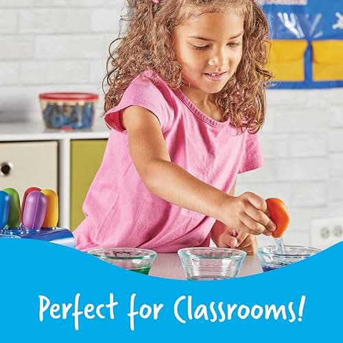 Learning Resources Jumbo Eyedroppers - Science Experiments for Kids, Sensory Water Table Toys, Toddler Tools, Preschool STEM, Fine Motor Skills Toys, Droppers for Kids, Craft Materials, Water Dropper thumbnail 6