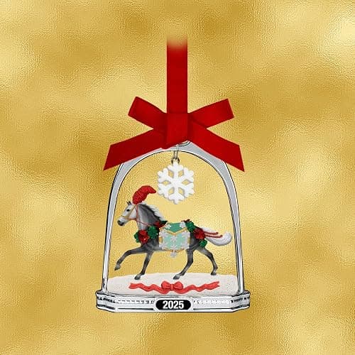 Breyer 2025 Stirrup Ornament | Christmas in Bloom | Model # B-HP-10224 thumbnail 2
