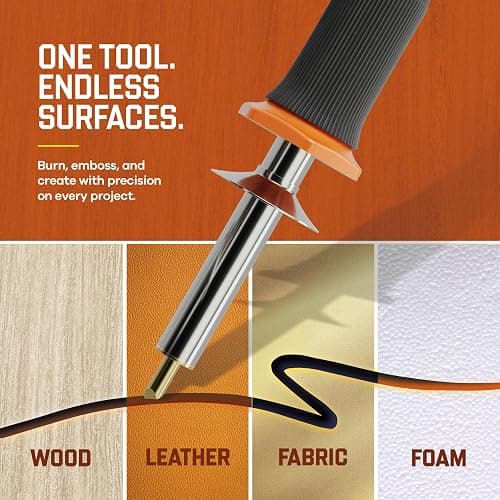 Craft Culture Wood Burning Tool Pen - Craft Burning Tools for Adults & Teens - Wood Burner Kit, Engraver, Carver, Pyrography, Woodburning - Includes 9 Premium Tips - Adjustable Temperature Control thumbnail 2