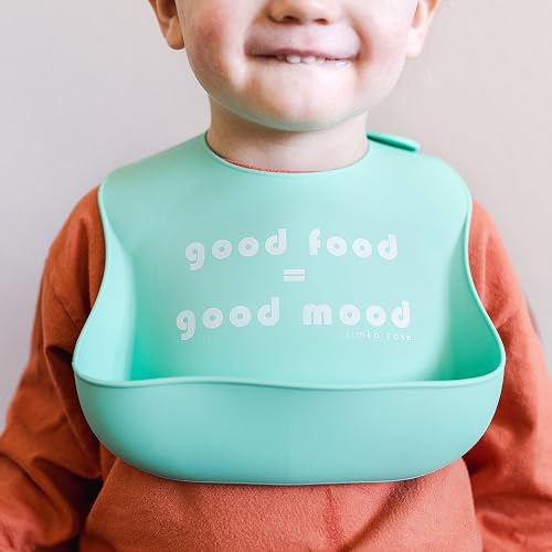 Simka Rose Silicone Bibs for Babies & Toddlers Soft Silicone Baby Bib for Girls&Boys Adjustable Silicone Baby Bibs with Pouch thumbnail 2
