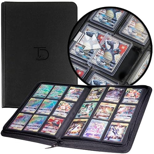 TopDeck 200 TopLoader Binder - 9 Pocket Card Binder Album - TCG Secure Storage Sleeves - Compatible with Yugioh, Magic the Gathering, Pokemon and More - Trading and Sports Card Holder - Image 1