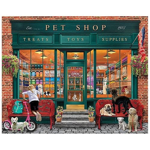 White Mountain Puzzles Local Pet Store - 500 Piece Jigsaw Puzzle - Image 1