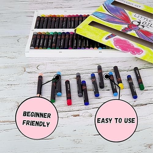 Aliferous Art Oil Pastels for Kids - 48 Color Pastels for Kids - Perfect Classroom Art Supplies - Easy to Blend with Vibrant Colors thumbnail 8