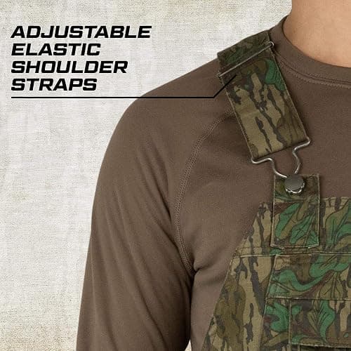 Mossy Oak Cotton Mill 2.0 Camo Hunting Bibs, Uninsulated Camo Overalls for Men thumbnail 4