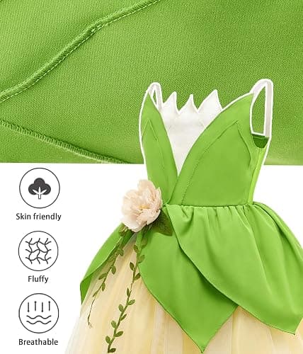 MDYCW Princess Halloween Costume for Girls, Birthday Party Fairy Dress Up, Special Occasion Dress thumbnail 4