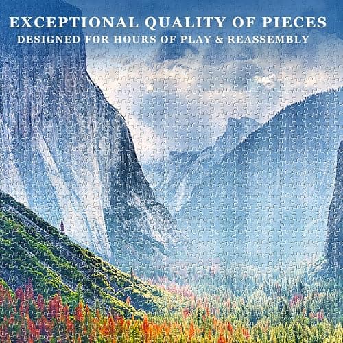 Jigsaw Puzzles for Adults, 2 Pack Puzzles for Adults 1000 Pieces, Yosemite National Park & Wooden Long Bridge in Plitvice National Park, Gifts for Women &Mom thumbnail 4