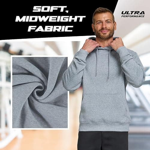 Ultra Performance Mens Pullover Sweatshirt Hoodies Men’s Fleece Hoodie Sweatshirts Casual Lightweight Active Hoodie’s for Men thumbnail 4