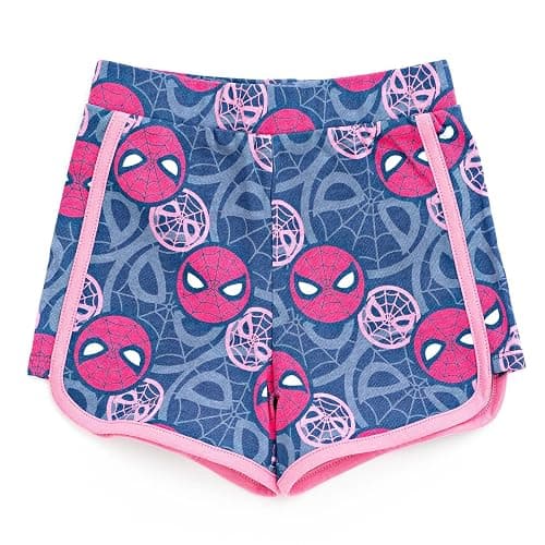 Marvel Spider-Man Girls Cosplay Tank Top and French Terry Dolphin Shorts Outfit Set Toddler to Big Kid Sizes (2T - 14-16) thumbnail 3