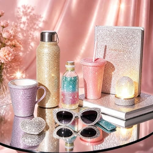 LERBOU Bedazzling Kit 54000PCS Rhinestones & 12 Colors Half Pearls, 48 Colors 3mm Flatback Gems Set with Tweezers & Tools for Nail Art, Crafts & DIY Decoration thumbnail 3