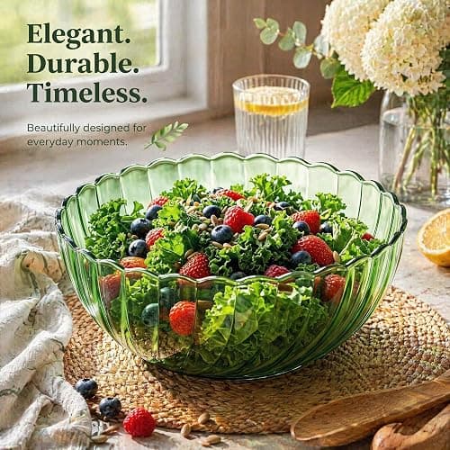 Fasmov 4 Pack Plastic Serving Bowls, Plastic Salad Mixing Bowls, 74oz Break Resistant Plastic Bowls for Salad, Fruit, Popcorn, Chip and Dip, Multicolor thumbnail 9