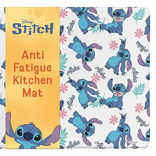 Disney Anti-Fatigue Kitchen Mats for Floor – Cushioned Kitchen Floor Mats with Non-Slip Backing – Water Resistant, Easy-to-Clean PVC Foam Mat – Mickey, Minnie, Stitch & Winnie The Pooh Designs - Image 1