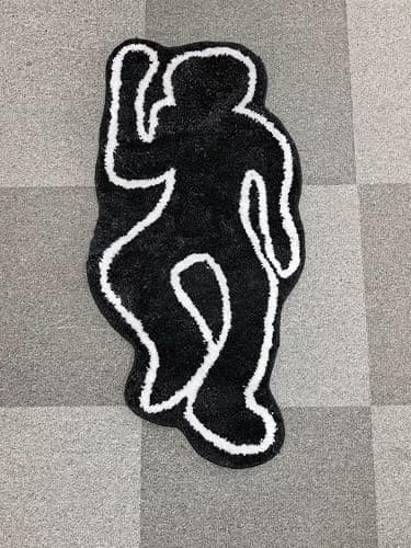 EXIGENT Dead Body Retro Funny Ultra Soft Anti-Slip Floor Door Mat Rug thumbnail 3