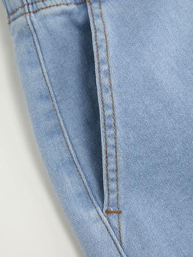 CIDER Women's Jean Shorts Drawstring Mid Waisted Denim Shorts with Pockets Casual Jorts Summer Outfits Trendy 2026 thumbnail 2