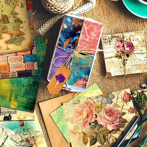 48Pcs Vintage Pattern Scrapbook Paper 15*15cm Premium Specialty Craft Paper Folded Flat for DIY Background Card Making Scrapbook Photo Album Decor thumbnail 2
