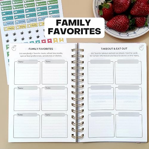 Life & Apples Meal Planner with Grocery List – Undated Weekly Menu & Meal Prep Notebook for Women & Men, Healthy Eating & Weight Loss Planner, 52-Week Spiral Bound Journal, Pineapples thumbnail 5