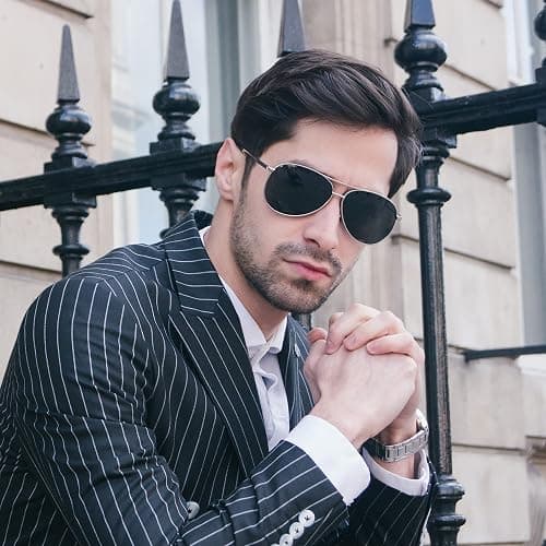 phikttu Sunglasses Men Polarized Aviator Sunglasses for Men Women Fishing Driving Sun glasses Metal Frame UV400 Protection thumbnail 2