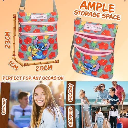 Disney Stitch Crossbody Bags for Women Teenagers Girls Purse Sling Shoulder Bag for Shopping Vacation Gifts for Her thumbnail 5