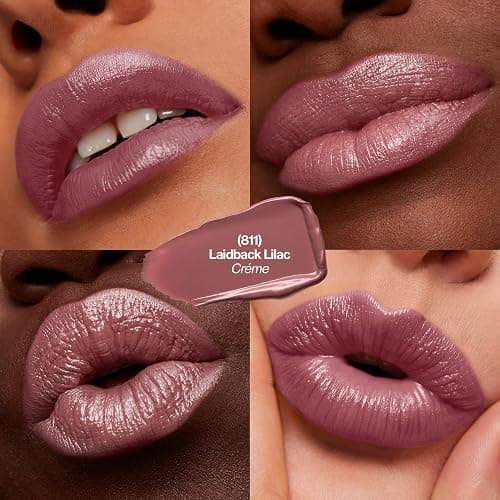 Revlon Super Lustrous Lipstick, Creamy Formula For Soft, Fuller-Looking Lips, Moisturized Feel, 811 Laidback Lilac, 0.15 oz thumbnail 3