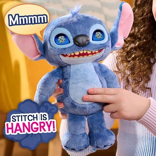 Disney Stitch Just Play Many Moods 14-inch Interactive Plush, 50+ Sounds & Effects, LCD Eyes, Inspired by Disney's New Live-Action Lilo & Stitch Movie, Toy for Fans, Girls, Boys, Kids 3+ thumbnail 4