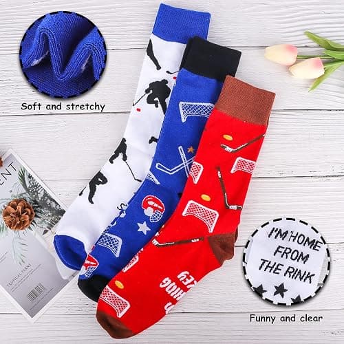 Moyel Funny Socks for Men Fun Funky Novelty Socks Mens Cool Dress Socks Golf Fishing Gifts for Men on Birthday Christmas thumbnail 5