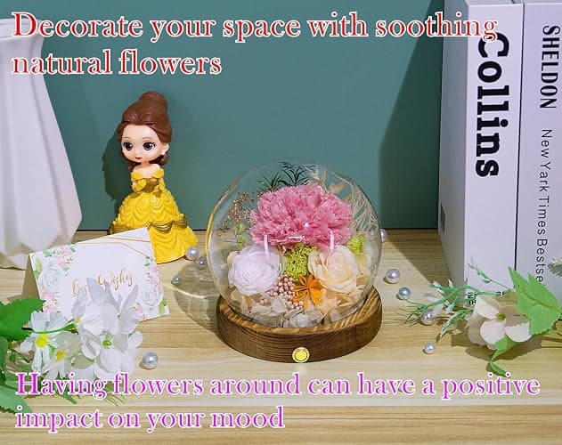 Valley of Rain & Forest Long-Lasting Real Flowers, Unique Floral Gift for You to Send Love for All Occasions, for Indoor Decoration (Pink Carnation, White & Yellow Roses arrangement) thumbnail 6