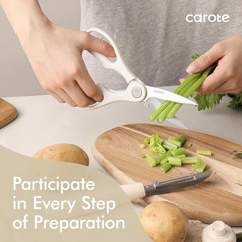 CAROTE 22pcs Silicone Cooking Utensils Set, 446°F Heat Resistant Kitchen Utensils Gadgets Set, Spatula, Turner, Whisk, Tongs thumbnail 5