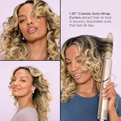 Shark HD430 FlexStyle Air Styling & Drying System, Powerful Hair Dryer Brush & Multi-Styler with Auto-Wrap Curlers, Paddle Brush, Oval Brush, Concentrator Attachment, Stone thumbnail 9