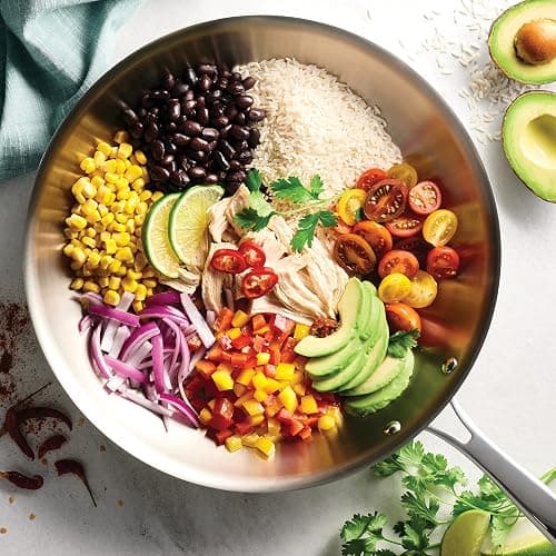 Tramontina Seattle Tri-Ply Clad Stainless Steel 12-Inch Large Frying Pan, Induction-Ready Skillet, Dishwasher-Safe, NSF-Certified, Made in Brazil - FRY PAN - 12-Inch thumbnail 3