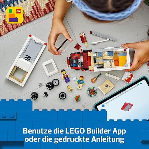 LEGO City Abenteuer-Wohnmobil - Wohnwagen Spielzeug für Jungen und Mädchen ab 6 Jahren - Inkl. 3 Minifiguren und Camping Zubehör - Geschenkidee zum Geburtstag und für die Feiertage 60454 thumbnail 8