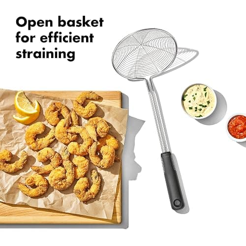OXO Good Grips Stainless Steel Spider Scoop & Strain Skimmer,Black thumbnail 5