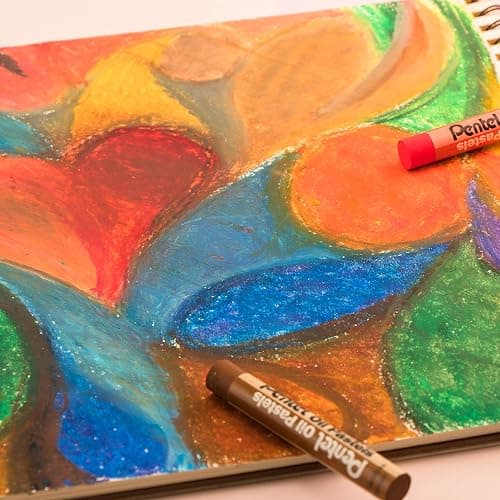 Pentel PHN50 Oil Pastel Set with Carrying Case,45-Color Set, Assorted, 50/Set thumbnail 6