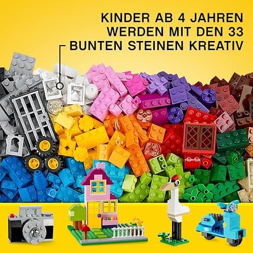 LEGO Classic Große Bausteine-Box mit kreativen Bausteinen, Kamera, Vespa und Bagger als Bauset - Spielzeug zum Bauen - Geschenk zu Weihnachten für Jungen und Mädchen ab 4 Jahren 10698 thumbnail 5