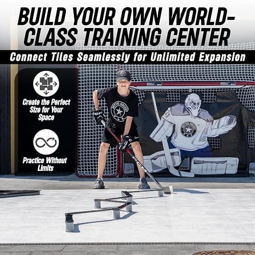 Better Hockey Extreme Dryland Flooring Tiles - Synthetic Ice Panels for Hockey, Professional Quality Training Aid for Shooting, Passing and Stickhandling thumbnail 4