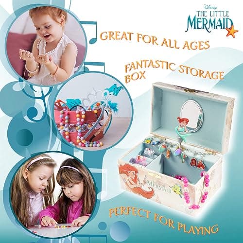 Disney Encanto Musical Jewellery Box for Girls Princess Frozen Storage Box with Spinning Mirabel The Little Mermaid Ariel Elsa Music Box, Gifts for Girls thumbnail 3