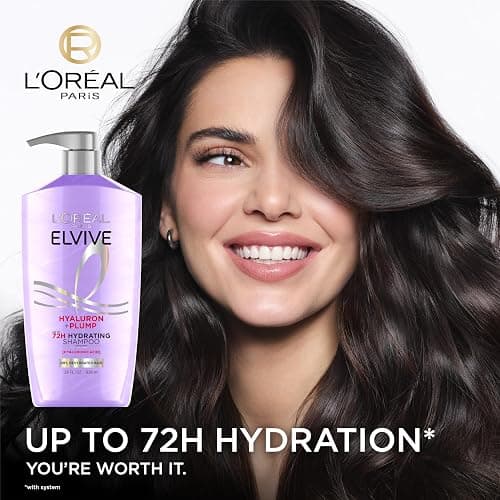 L'Oreal Paris Elvive Hyaluron Plump Shampoo and Conditioner Set for Dehydrated, Dry Hair with Hyaluronic Acid Care Complex, 1 Kit (2 Products) thumbnail 3