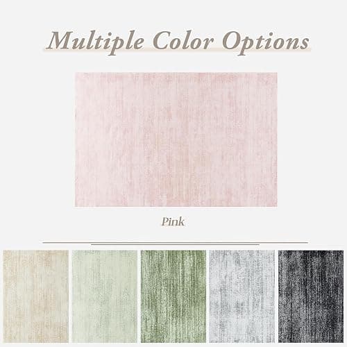 Pink Entryway Rugs, Boho Abstract Modern Cute Runner Rug for Hallway,3x8 Light Pink Ombre Low Pile Carpet for Kitchen Laundry Room Washable Non Slip Bed Side Bedroom Rug 3 x 8 thumbnail 6