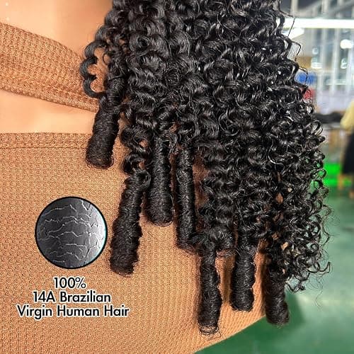 VIPbeauty Kinky Curly Half Wig Human Hair 200 Density 3 In 1 Seamless Flip Over Glueless Wear and Go Beginner Friendly Burmese Curly Half Wig Human Hair Drawstring Headband 20 Inch thumbnail 4