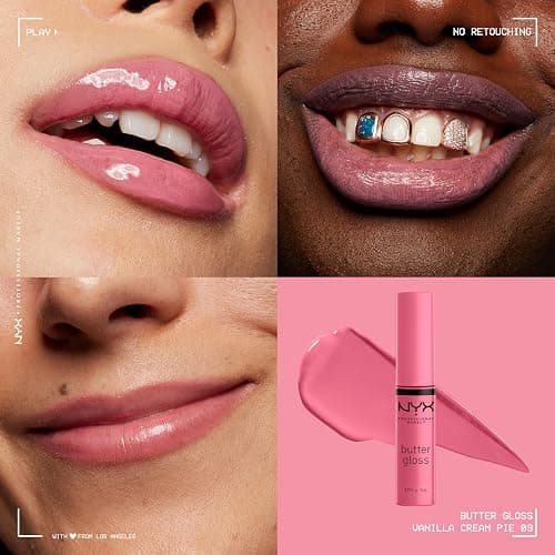 NYX PROFESSIONAL MAKEUP Butter Gloss, Non-Sticky Lip Gloss - Vanilla Cream Pie (Mauve) thumbnail 3