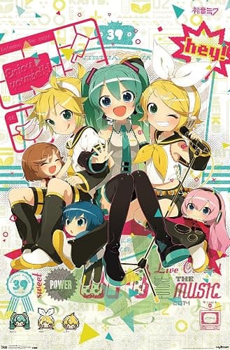 Trends International Hatsune Miku Hey Wall Poster 22.375" X 34" - Image 1